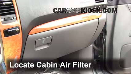 2003 Lexus GX470 4.7L V8 Filtro de aire (interior) Cambio